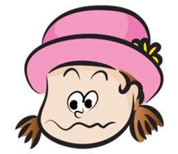 The fierce girl & hat sticker #14306592