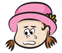 The fierce girl & hat sticker #14306594