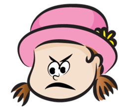 The fierce girl & hat sticker #14306595