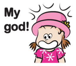 The fierce girl & hat sticker #14306608