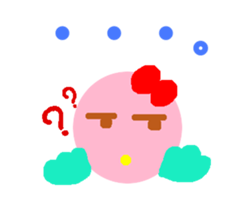 Pink cute bird sticker #14307724