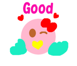 Pink cute bird sticker #14307730