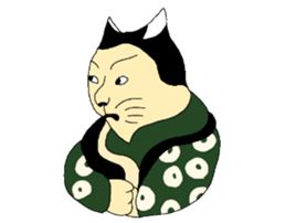 Cat Ukiyoe sticker #14308130