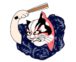 Cat Ukiyoe sticker #14308132