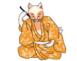 Cat Ukiyoe sticker #14308135