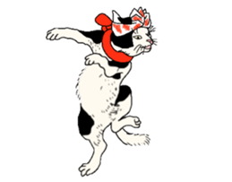 Cat Ukiyoe sticker #14308139