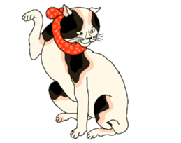 Cat Ukiyoe sticker #14308140