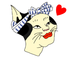 Cat Ukiyoe sticker #14308145