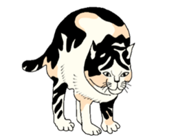 Cat Ukiyoe sticker #14308147