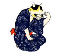 Cat Ukiyoe sticker #14308152