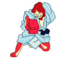 Cat Ukiyoe sticker #14308155