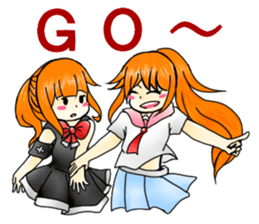 Black and white twins sticker #14308600