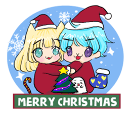 Rabbit boyfriend with his cat girlfriend sticker #14309382