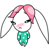 Pink haired rabbit sticker #14310962