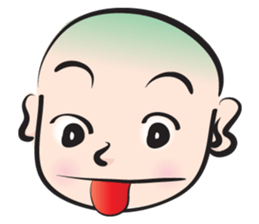 No hair boy sticker #14312368