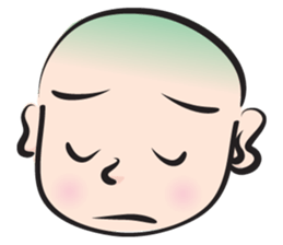 No hair boy sticker #14312369