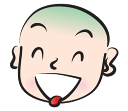 No hair boy sticker #14312372