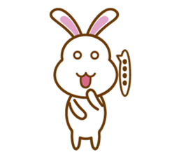 White Mochi Rabbit sticker #14312906