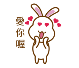 White Mochi Rabbit sticker #14312910