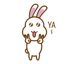 White Mochi Rabbit sticker #14312913