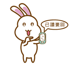 White Mochi Rabbit sticker #14312916