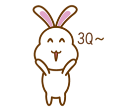 White Mochi Rabbit sticker #14312927