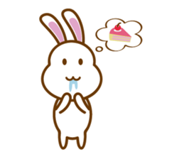 White Mochi Rabbit sticker #14312931