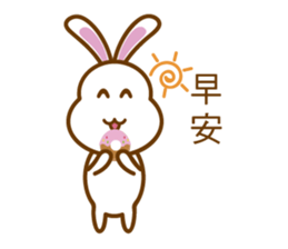 White Mochi Rabbit sticker #14312934