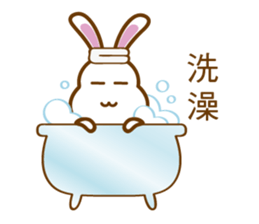White Mochi Rabbit sticker #14312935