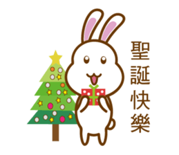 White Mochi Rabbit sticker #14312939