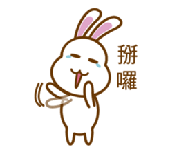 White Mochi Rabbit sticker #14312941