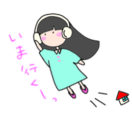 headphone boy&girl sticker #14313200