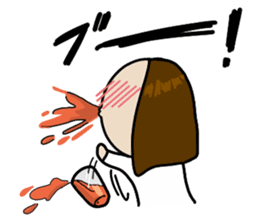 Big Eyes Japanese Girl's Daily Routine 3 sticker #14313931