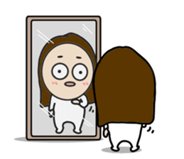 Big Eyes Japanese Girl's Daily Routine 3 sticker #14313935