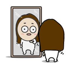 Big Eyes Japanese Girl's Daily Routine 3 sticker #14313935