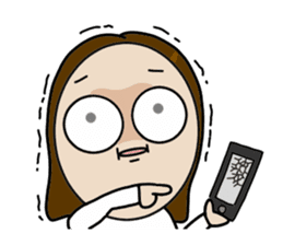 Big Eyes Japanese Girl's Daily Routine 3 sticker #14313948