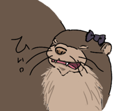 An otter is a chief director. sticker #14315340