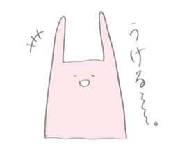 Mr.rabbit like plastic bag. sticker #14317606