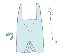 Mr.rabbit like plastic bag. sticker #14317612