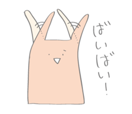 Mr.rabbit like plastic bag. sticker #14317629