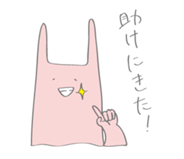 Mr.rabbit like plastic bag. sticker #14317643