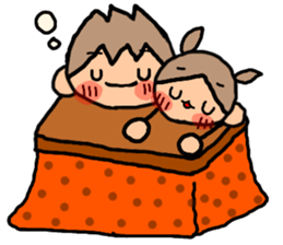 ORANGE chan and BROWN kun Jan.-Apr. sticker #14318104