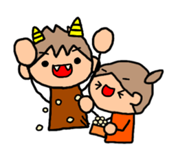 ORANGE chan and BROWN kun Jan.-Apr. sticker #14318106