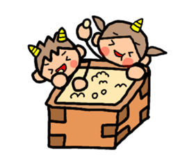 ORANGE chan and BROWN kun Jan.-Apr. sticker #14318107