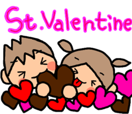 ORANGE chan and BROWN kun Jan.-Apr. sticker #14318113