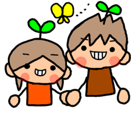 ORANGE chan and BROWN kun Jan.-Apr. sticker #14318114