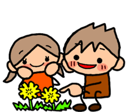 ORANGE chan and BROWN kun Jan.-Apr. sticker #14318115