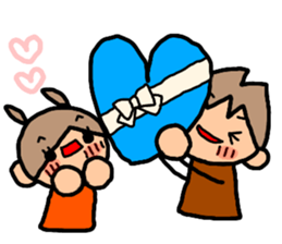 ORANGE chan and BROWN kun Jan.-Apr. sticker #14318118