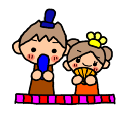 ORANGE chan and BROWN kun Jan.-Apr. sticker #14318120