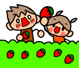 ORANGE chan and BROWN kun Jan.-Apr. sticker #14318121